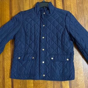 J CREW Quilted Navy Bomber Jacket - XL